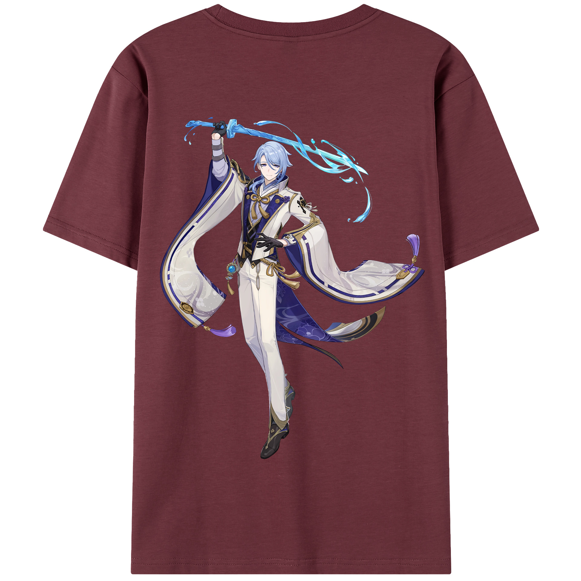 げんし神 神里綾人 かみさとあやと genshin Kamisato Ayato 綿100％半袖Tシャツ（背面プリント）